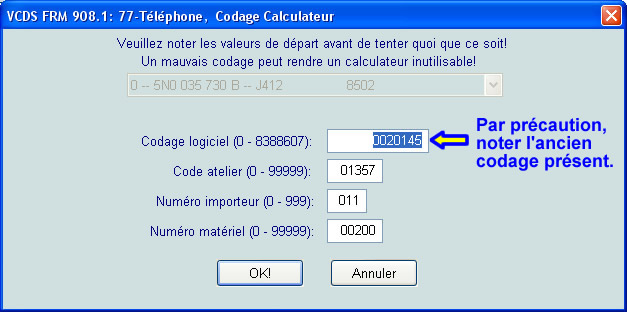77 Tel Ancien Codage