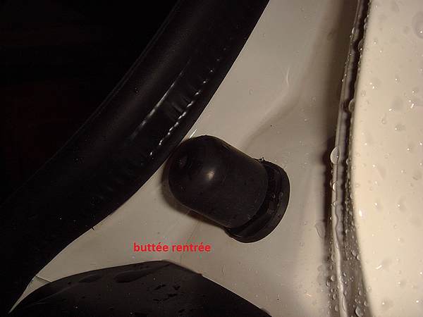 Butée rentrée