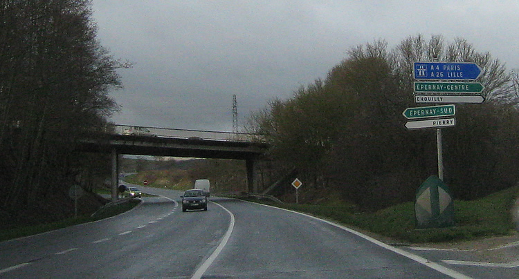 Retour France Epernay Panneau