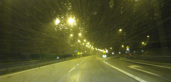 Retour France Route Enneigee