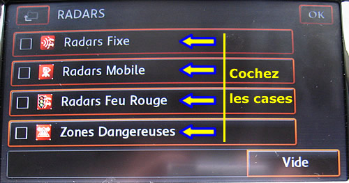 Perso Radars a cocher